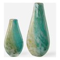 thumbnail image 1 of Uttermost High Tide Glass Vases in Teak (Set of 2), 1 of 5