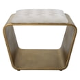 thumbnail image 1 of Uttermost Hoop Small Iron Metal and Polyester Bench in Off White/Antique Gold, 1 of 5