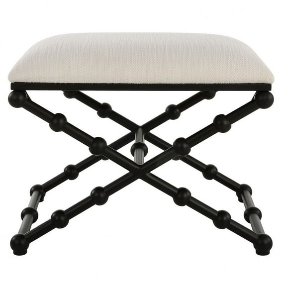 Uttermost Iron Drops Small Bench in Black