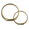 thumbnail image 1 of Uttermost Jimena 2-Piece Contemporary Aluminum Ring Sculpture Set in Gold, 1 of 2