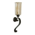 thumbnail image 1 of Uttermost Joselyn Glass and Metal Candle Wall Sconce in Antiqued Bronze, 1 of 2