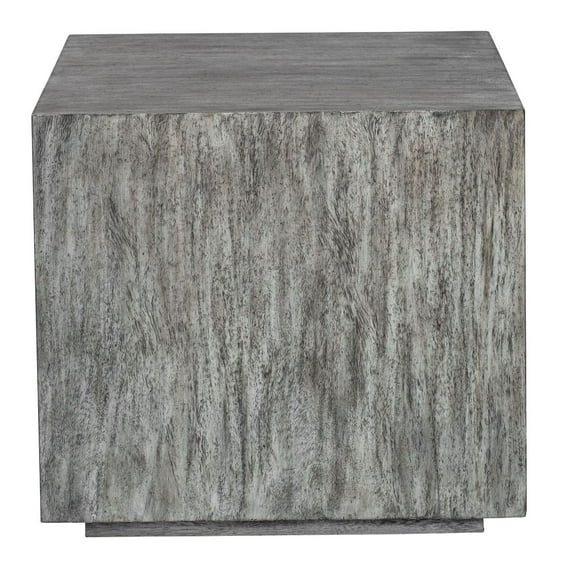 Uttermost Kareem Modern MDF Wood Side Table in Metallic Gray