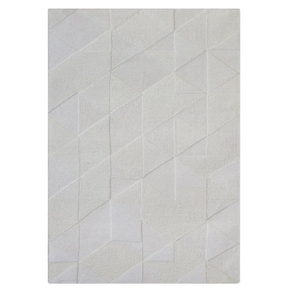 Uttermost La Veta 108x144" Modern Style Wool Rug in White Finish