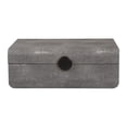 thumbnail image 1 of Uttermost Lalique Contemporary Wood Faux Shagreen Art Deco Box in Gray, 1 of 5