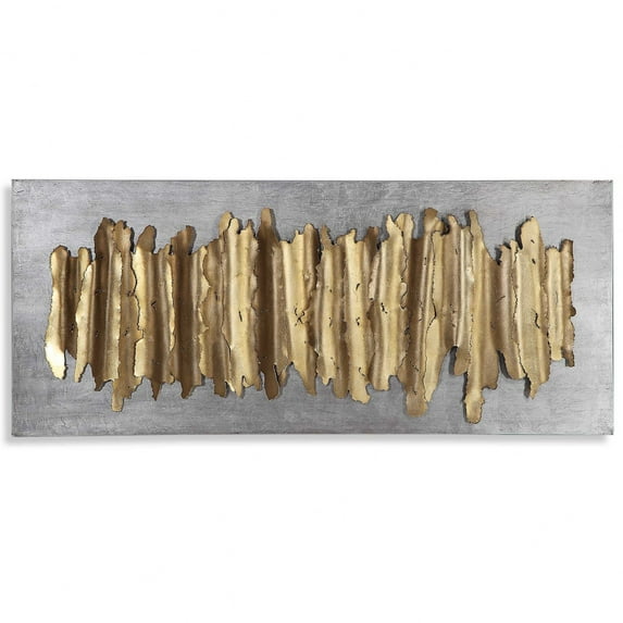 Uttermost Lev Contemporary Iron Metal Wall Decor in Antique Gold