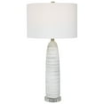 thumbnail image 1 of Uttermost Levadia Contemporary Fabric and Metal Table Lamp in Matte White/Gray, 1 of 5