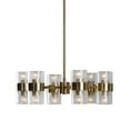 thumbnail image 1 of Uttermost Marinot 12-Light Iron and Glass Chandelier in Antique Brass, 1 of 2