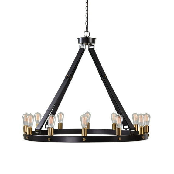 Uttermost Marlow 12 Light Circular Chandelier in Bronze