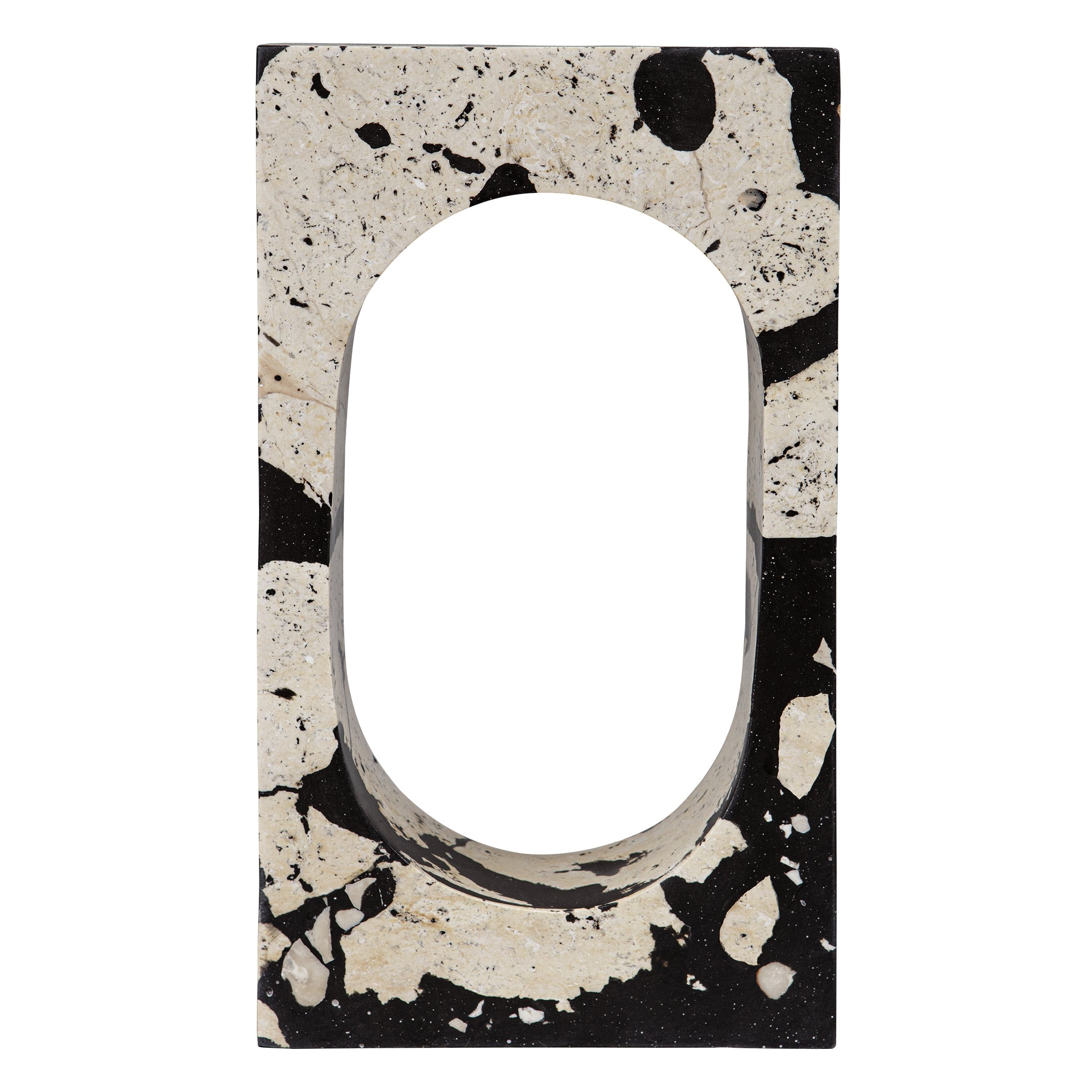 Uttermost Nouveau Contemporary Resin & Stone Sculpture in Natural White/Black