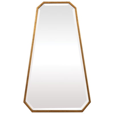 Contemporary Octagon Gold Leaf Vanity Mirror 22"x36"