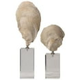thumbnail image 1 of Uttermost Oyster 2-Piece Resin and Crystal Shell Sculpture Set in Aged Ivory, 1 of 6