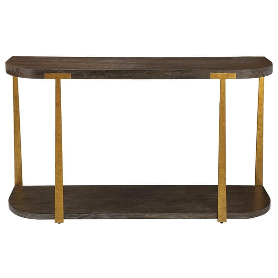 Uttermost Palisade Wood Console Table in Coffee