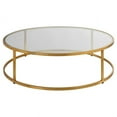 thumbnail image 1 of Uttermost Radius Contemporary Metal/Glass Coffee Table in Gold/Clear, 1 of 6