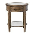 thumbnail image 1 of Uttermost Raelynn 1-Drawer Wood Mirrored Top End Table in Weathered Pecan, 1 of 6