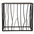 thumbnail image 1 of Uttermost Reed Transitional Metal and Stone Console Table in Black/Brown, 1 of 8