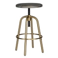 thumbnail image 1 of Uttermost Revolve 24" Stainless Steel/Wood Adjustable Bar Stool in Brass/Walnut, 1 of 7