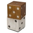 thumbnail image 1 of Uttermost Roll Roll The Dice Wood Accent Table in Natural/White, 1 of 5
