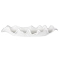 thumbnail image 1 of Uttermost Ruffled Coastal Earthenware Feathers Bowl in Matte White Glaze, 1 of 4
