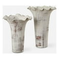 thumbnail image 1 of Uttermost Ruffled Petal White Vases Set of 2, 1 of 3