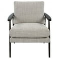 thumbnail image 1 of Uttermost Sebastian Contemporary Fabric & Wood Accent Chair in Ivory/Walnut, 1 of 8