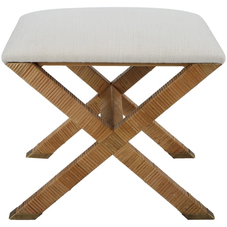 Uttermost St. Tropez Rattan Small Bench in Brown