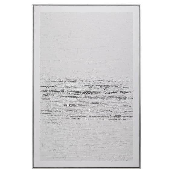 Uttermost 34380-Stardust Stardust 48" X 33" Framed Hand Painted Abstract Painting - Grey