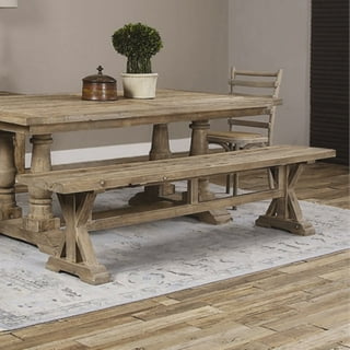 Farmhouse table on sale with bench walmart