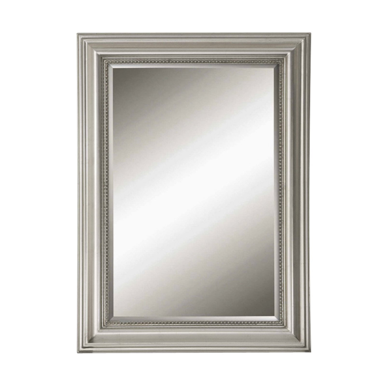 Stuart Contemporary Silver Leaf & Gold Glaze Rectangular Wall Mirror 27"x37"