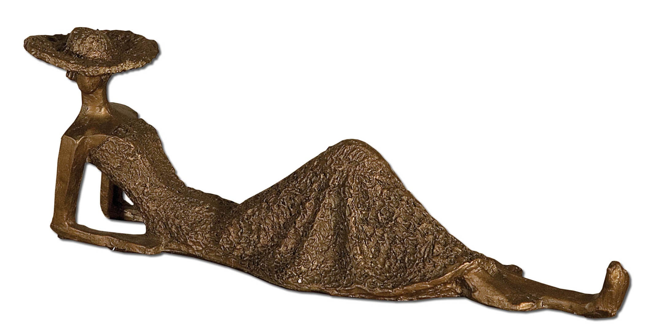 Uttermost Summer Days Tabletop Statue – 17" Wide Antique Bronze Resin Decor