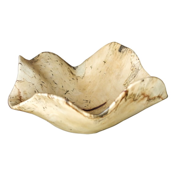 Uttermost Tamarine Coastal Wood Bowl in Natural and White Finish