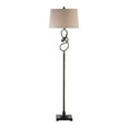 thumbnail image 1 of Uttermost Tenley Steel Crystal Floor Lamp in Rubbed Bronze and Light Beige, 1 of 4