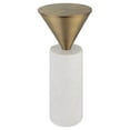 thumbnail image 1 of Uttermost Top Hat Contemporary Marble and Steel Drink Table in Brass/White, 1 of 3