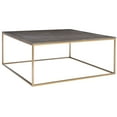thumbnail image 1 of Uttermost Trebon Modern Faux Shagreen and MDF Coffee Table in Brushed Brass, 1 of 8