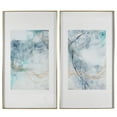 thumbnail image 1 of Uttermost Undulating Oro Abstract Aluminum Prints in Blue/Ivory (Set of 2), 1 of 6