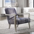 thumbnail image 1 of Uttermost Watercolor Contemporary Fabric and Wood Accent Chair in Blue/Gray, 1 of 5