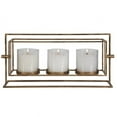thumbnail image 1 of Uttermost Wenman Gold Triple Candleholder, 1 of 5
