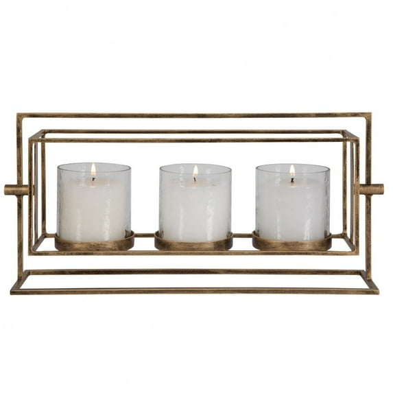 Uttermost Wenman Gold Triple Candleholder
