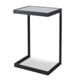 thumbnail image 1 of Uttermost Windell Cantilever Iron and Glass Top End Table in Black, 1 of 5