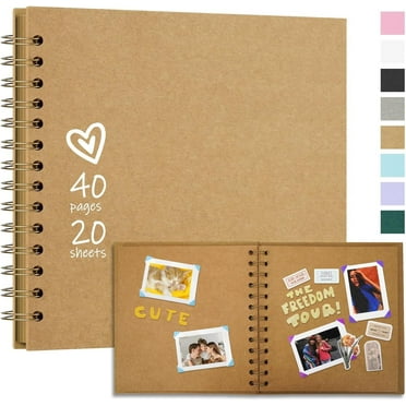 UttpKLBx 2024 New Loose Leaf Album DIY Wedding Baby Commemorative Scrapbook Album DIY Scrapbook Photo Album Supply for School Office (Khaki)