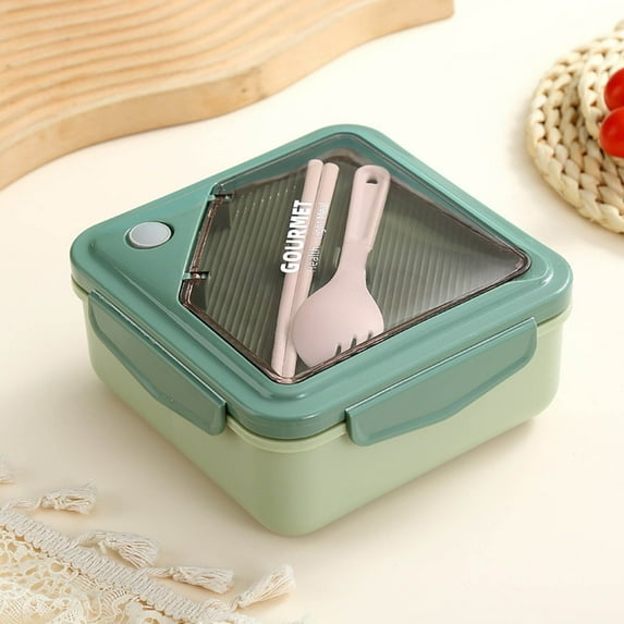 UttpKLBx Adult Lunch Box with Compartments Lunch Bag for Bento Box Lunch Prep Containers for Adults Lunch Box Containers for Kids, for Dining Out, Work (Green)