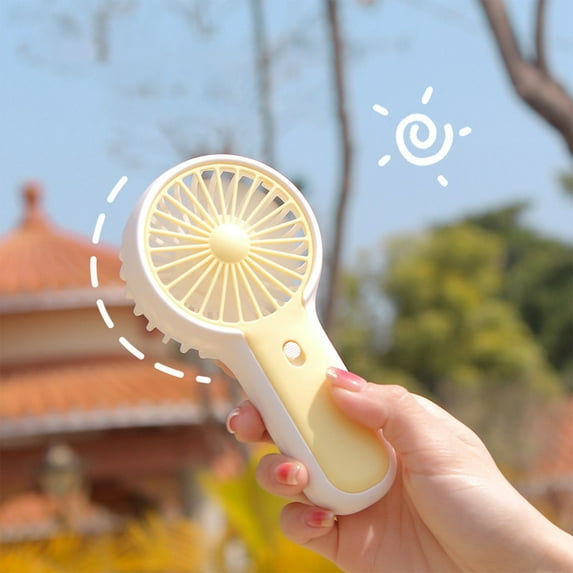 UttpKLBx Air Conditioner for Room Quiet Mini Personal Desk Fan Portable Travel Fan Outdoor Portable Air Conditioner, for Home, Office Desktop, Outdoor (Yellow)