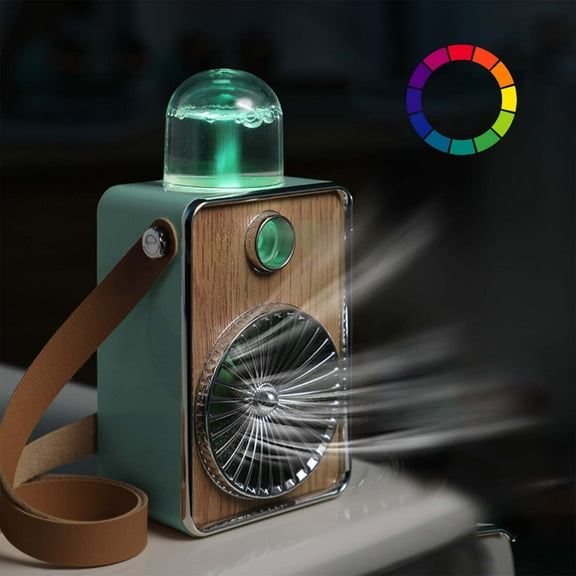 UttpKLBx Air Conditioning Fan Mini Portable Fan Portable Ac Units Personal Air Cooeler, Suitable for Traveling Office (Green)