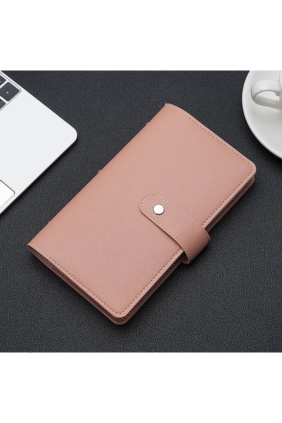 Back To School Supplies Card Bag Large Capacity Multi-card Slot Men's Long Card Bag Storage Bank Card for School Students (Pink)