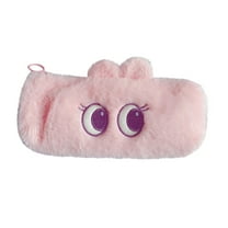 UttpKLBx Big Capacity Pencil Pen Case Clear Makeup Pouch Canvas Pencil Case Pencil Pouch Binder, Pencil Case for Men Women (Pink)