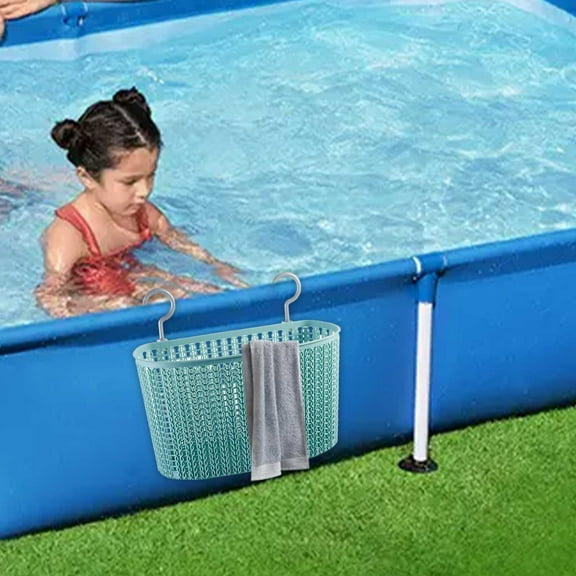 UttpKLBx Clearance Home Accessories Pool Side Storage Basket Set, Pool Cup, Above Ground Pool Accessories, Pool Toy Basket, Pool Storage Bins for Most Frame Pools Mens Gifts Ideas (Blue)