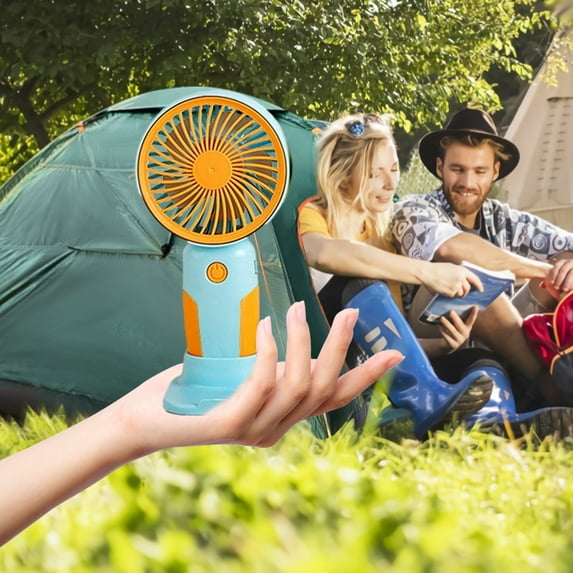 UttpKLBx Clearance Led Bladeless Fan 360° Cooling Personal Fan Portable AC Air Cooler Large Battery Operated Fan, Bedroom Air Conditioners (Blue)