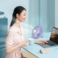 thumbnail image 1 of UttpKLBx Clearance Portable Ac Fan Battery Operated Desk Fan Air Conditioner for Room Portable Fan for Travel, for Home, Office Desktop, Outdoor (Purple), 1 of 8