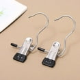 thumbnail image 1 of UttpKLBx Clothes Pins, 2Pack Laundry Hook Hangers, Stainless Steel Laundry Clips, Travel Hangers, Laundry Hooks with Clips, Clothes Hanger Clips for Closet Organizer, Socks Towels Clips (Black), 1 of 8