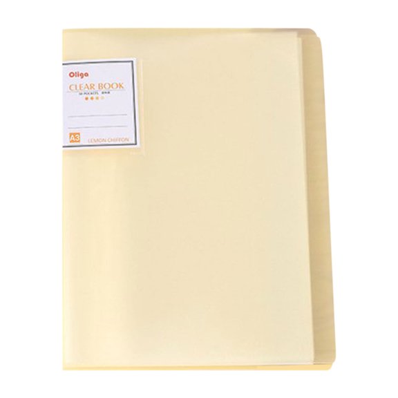 UttpKLBx Cute Office School Supplies A3 30 Pags Storage Book Data Book Picture Book Painting Drawing Test Paper Storage Folder for Work & School (Yellow)