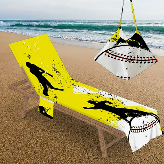 UttpKLBx for Ground Swimming Pool Beach Chair Cover With Side Pockets,Microfiber Chaise Chair Towel Cover for Sun Lounger Pool Sunbathing Garden Beach Hotel,Easy To Carry Around Home Decoration (D)